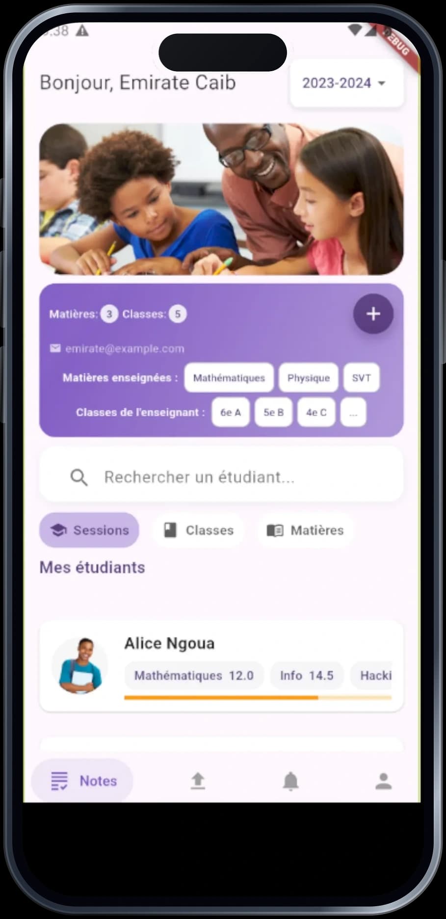 EduTrack — Gestion scolaire — capture 1