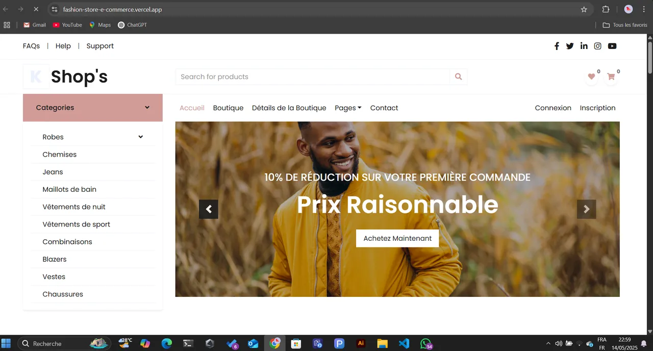 Fashion Store — E-commerce web