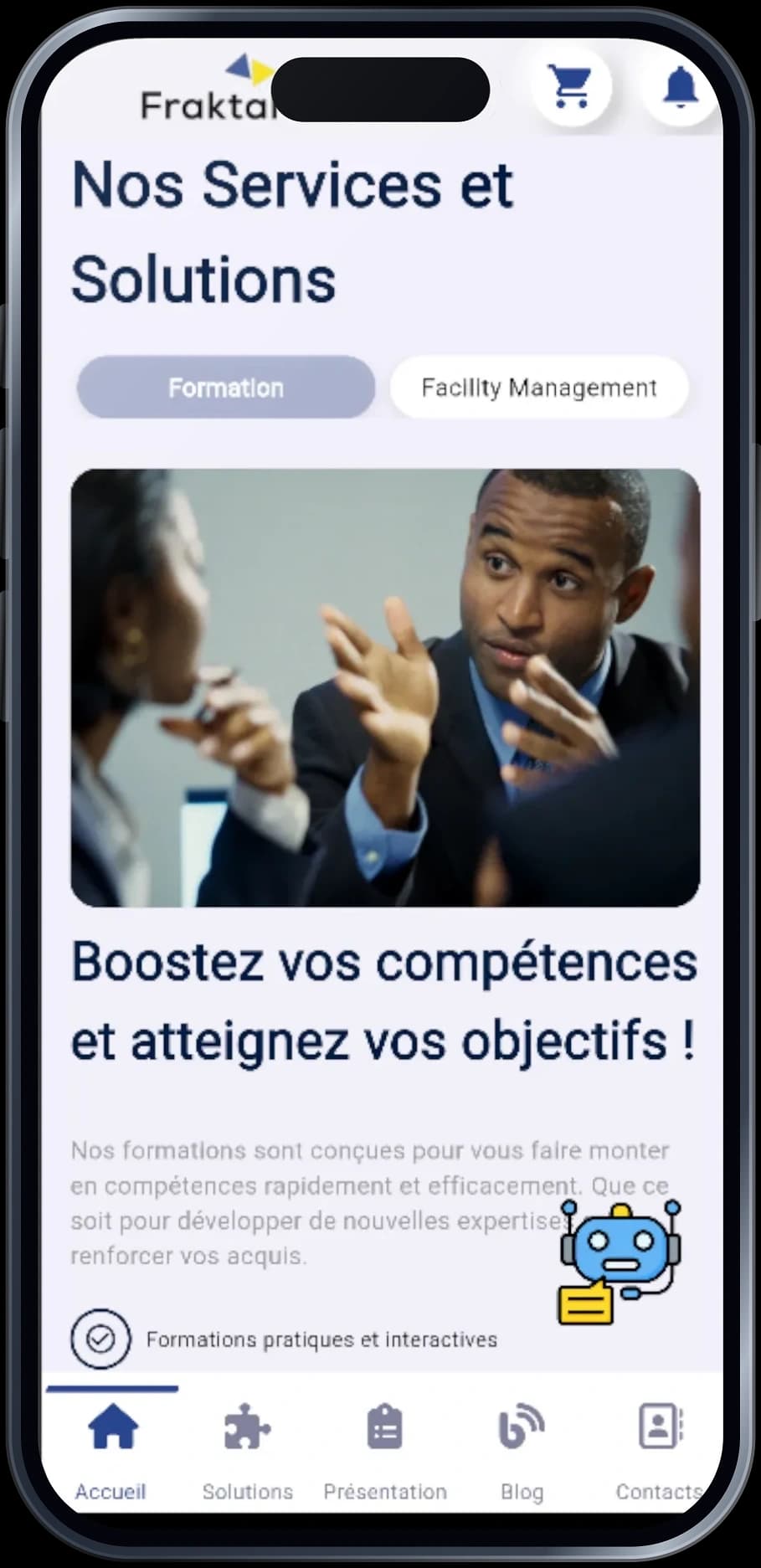 Fraktal Group — Plateforme web — capture 3
